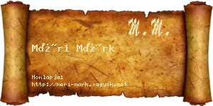 Méri Márk névjegykártya